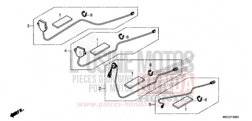 ENSEMBLE ANTENNE/JEU DE CORDONS GL1800BK de 2019